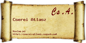 Cserei Atlasz névjegykártya